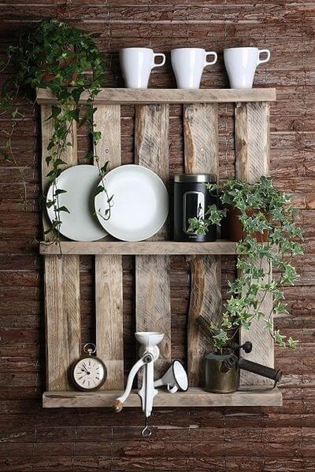 White Ceramics On Natural Wood