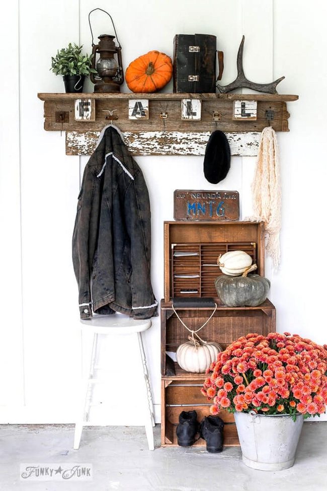 Autumn Wood Coat Rack Sign