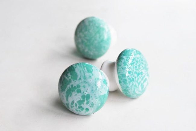 Green Swirl Marble Spheres