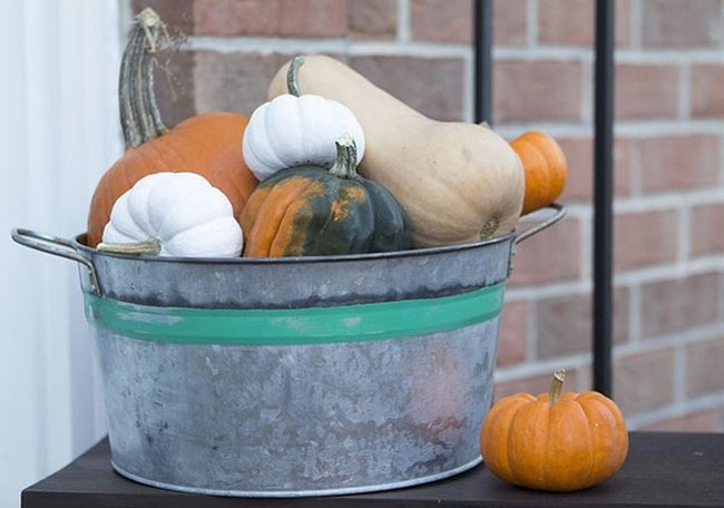 Striped Buckets Autumn Harvest