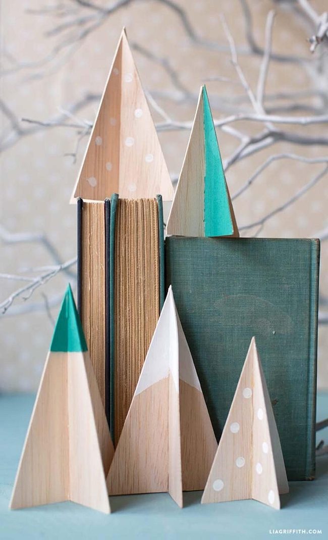Painted Balsa Wood Trees
