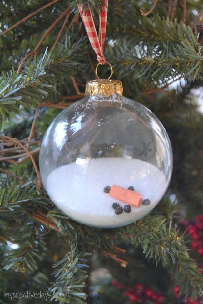 Melting Snowman Salt Ornament