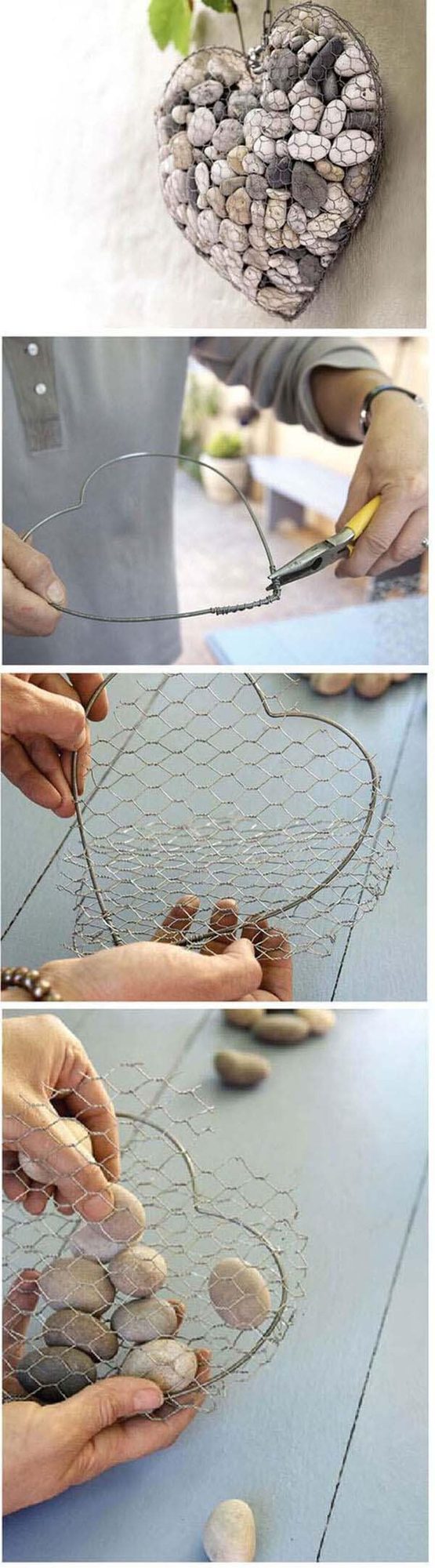 Stone-Filled Wire Monograms