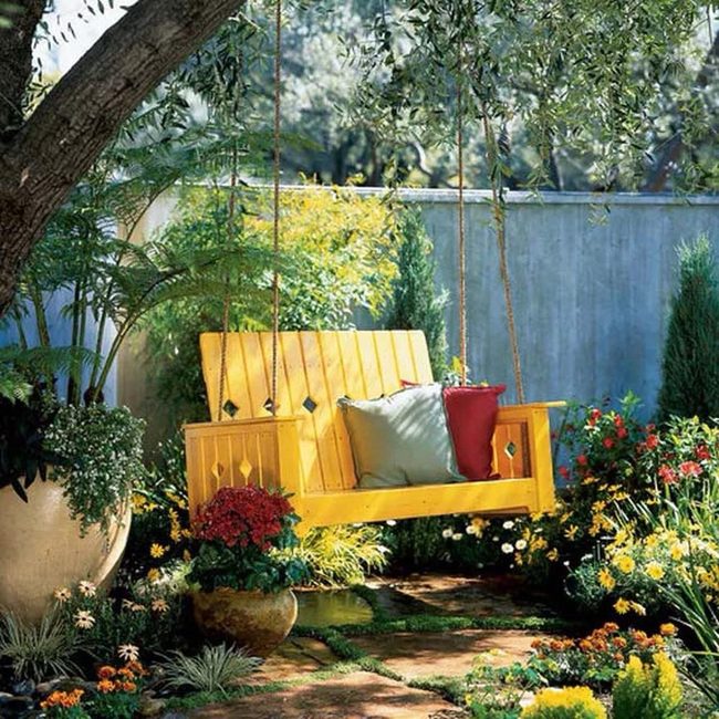 Colorful Cutout Garden Swings