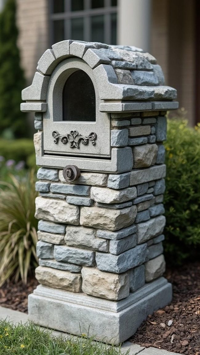 Stone Mailbox Curb Appeal Upgrade