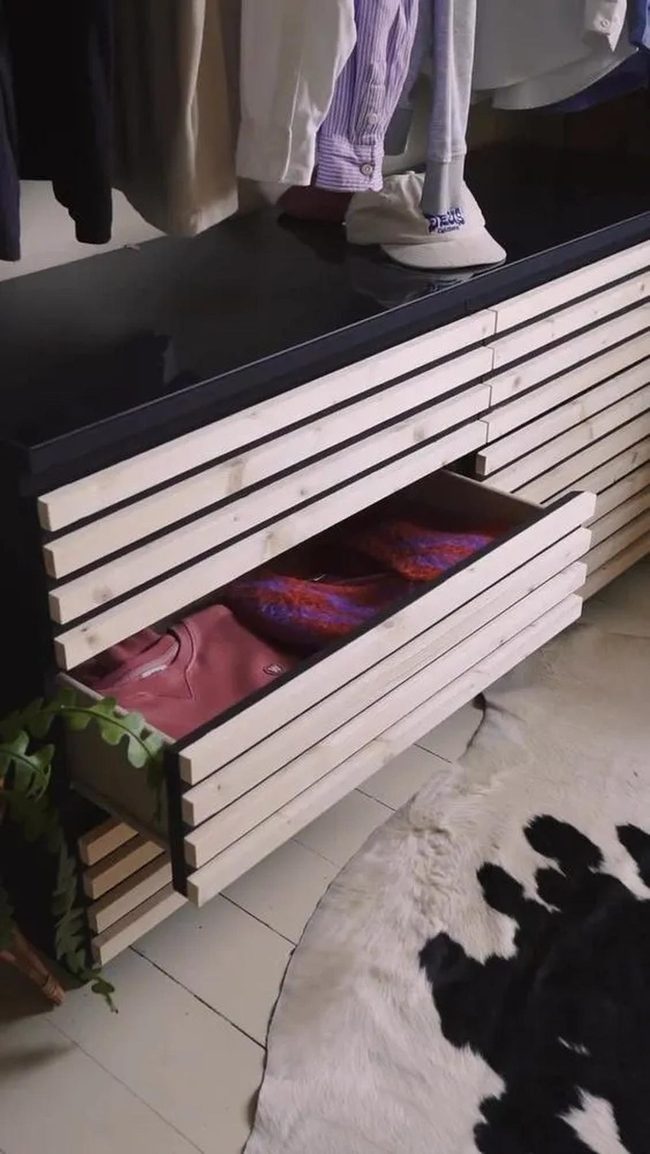 Chunky Hardwood Slat Dresser Upgrade