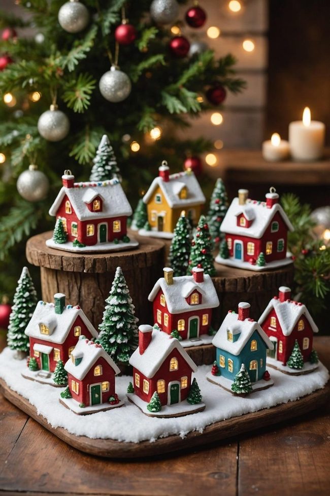 Tiny Ceramic Winter Villages