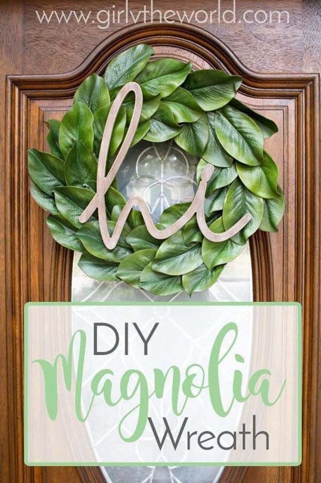 Silk Magnolia Door Wreath