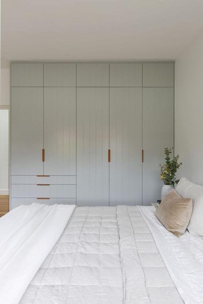 White Bedding With Natural Wood Warmth