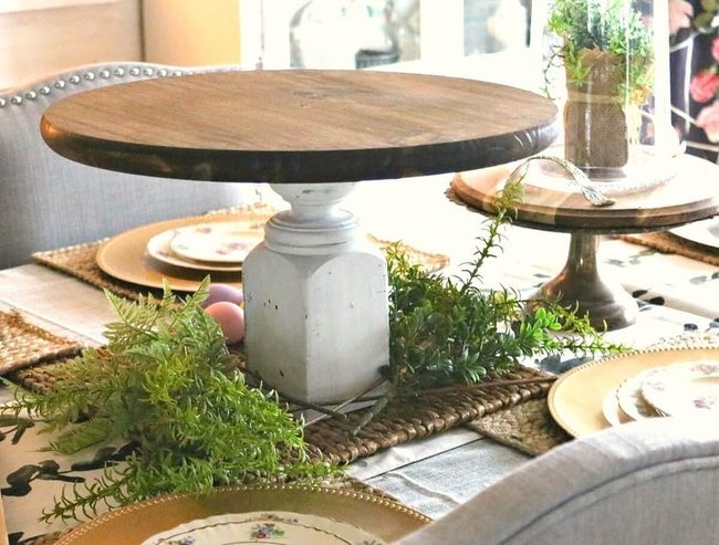 Reclaimed Wood Cake Stand