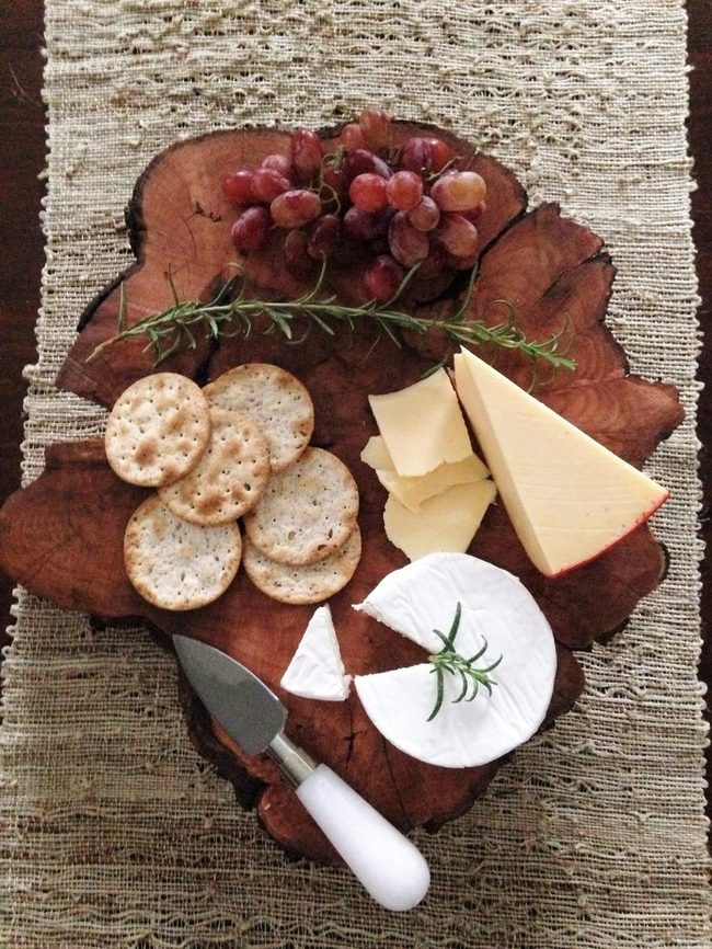 Crimson Grapes With Rustic Cheese Board