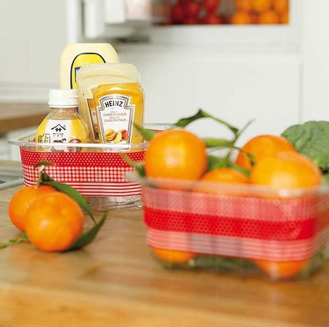 Citrus Glass Jars Red Checks