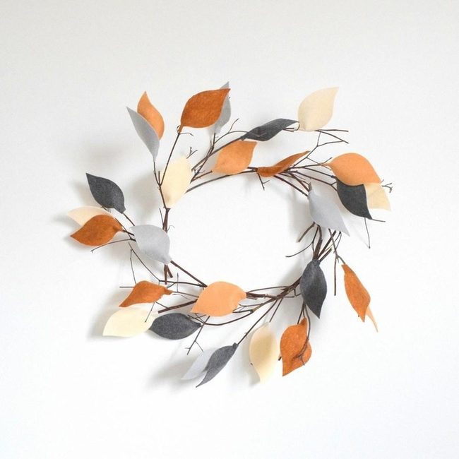 Felt Leaves Soft Autumn Warmth