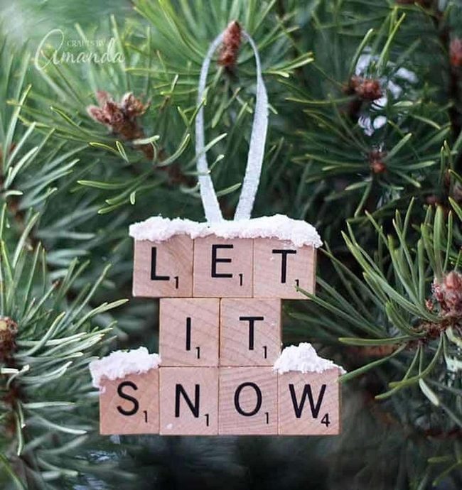 Scrabble Tile Name Ornaments