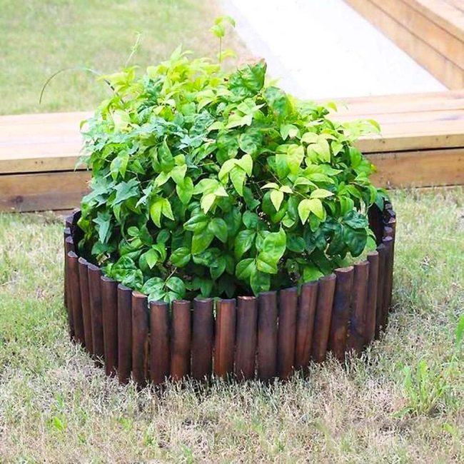 Wooden Barrel Planters Garden Display