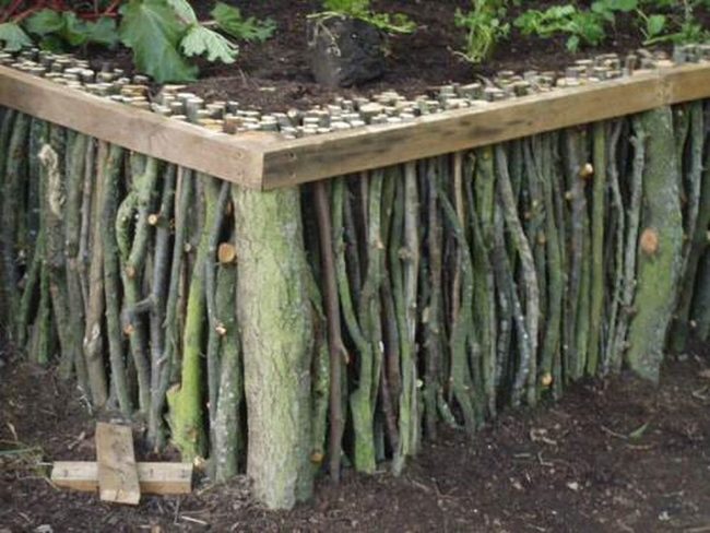 Woven Branch Garden Beds