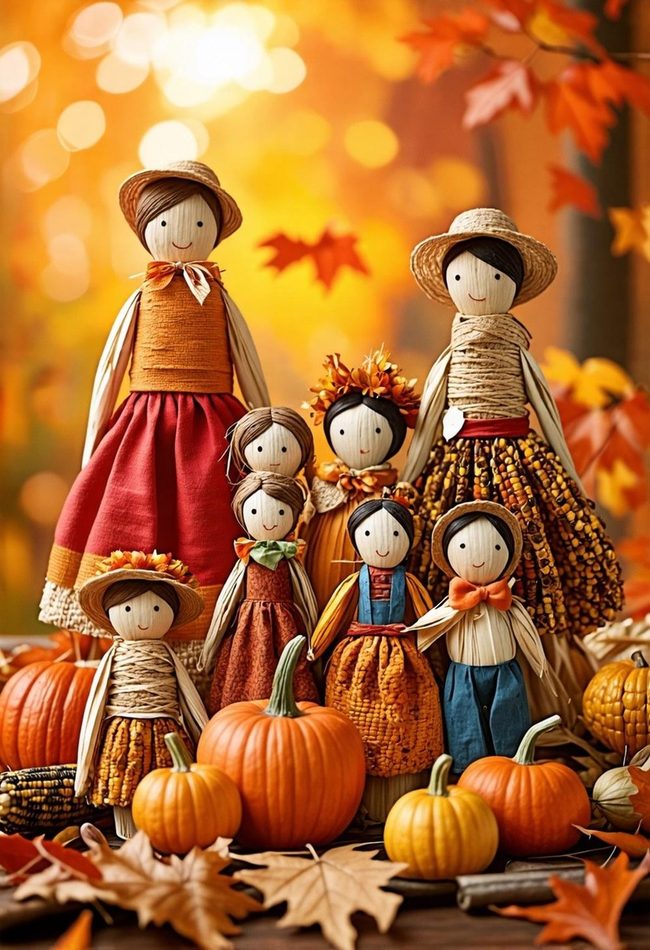 Dried Corn Leaf Figures