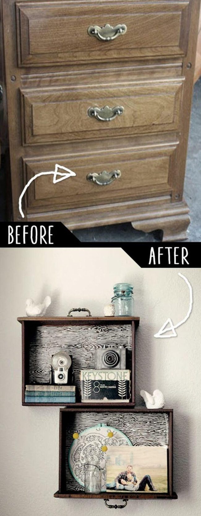 Stacked Drawers Wall Storage