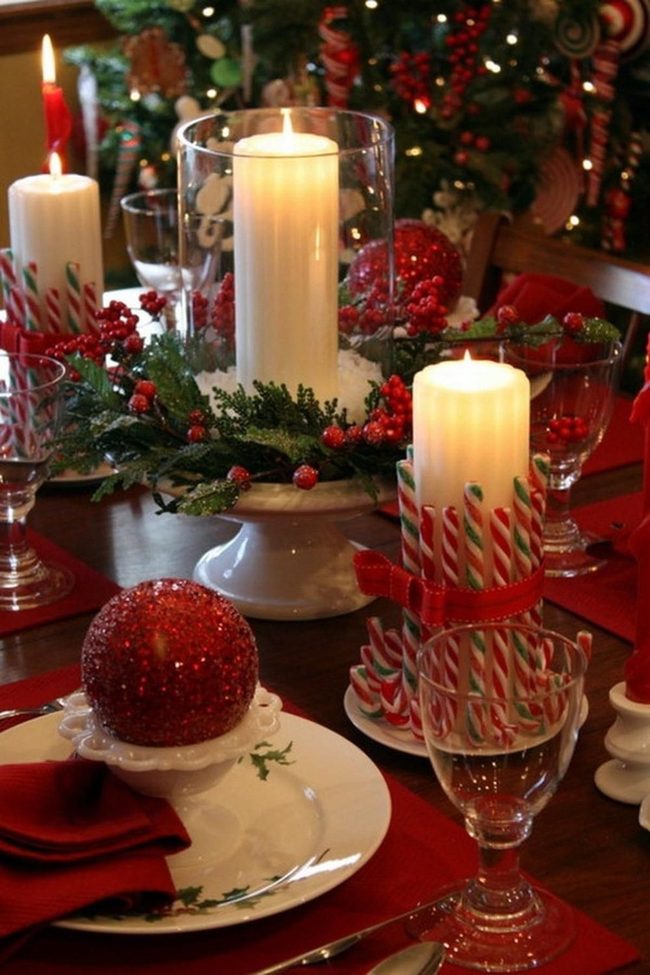 Red Candy Cane Centerpiece