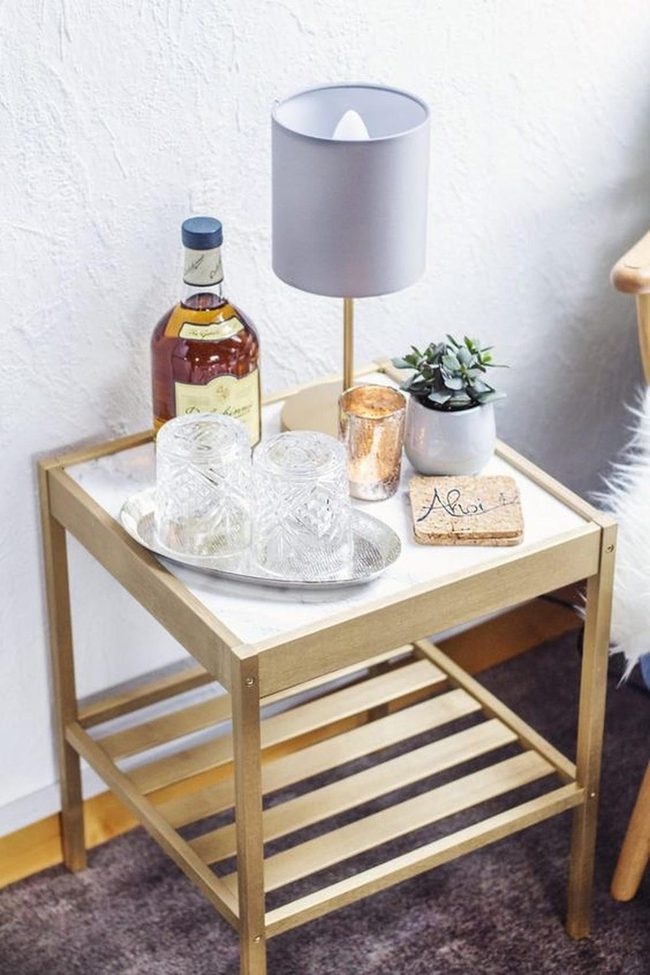 Marble Top Whiskey Display