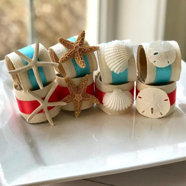 Seashell Napkin Rings Coastal