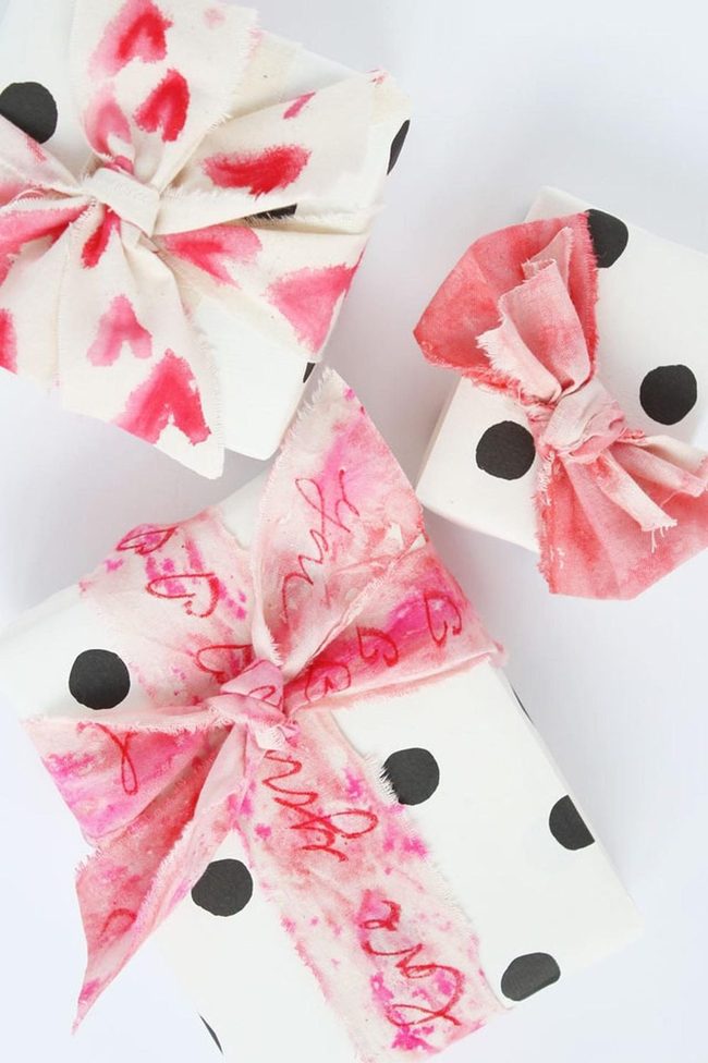Black Dots Pink Fabric Bows