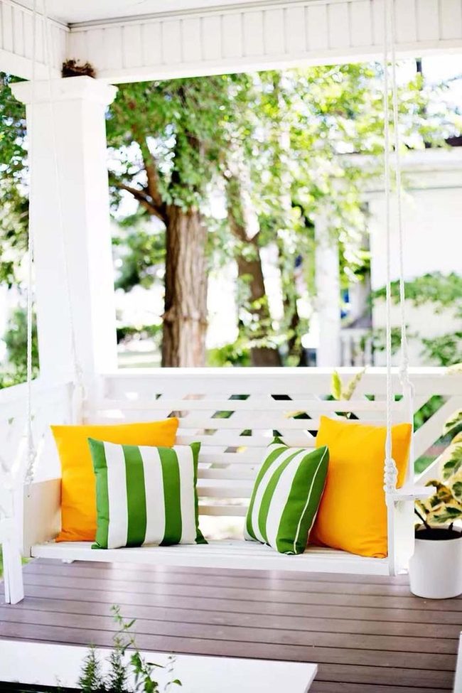 White Porch Swing Afternoon