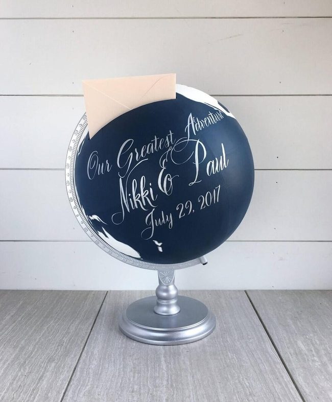 World Map Card Globe