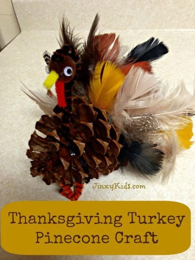 Feathered Pinecone Table Centerpiece