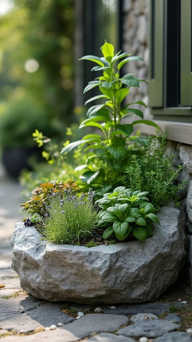 Stacked Stone Herb Garden