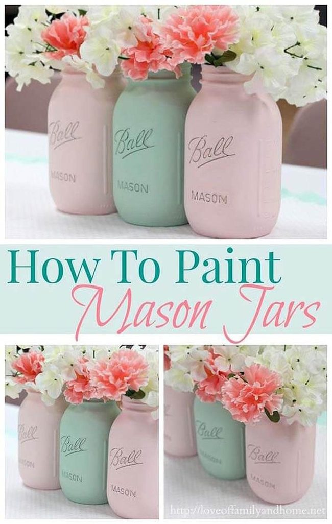 Black Chalkboard Painted Jars