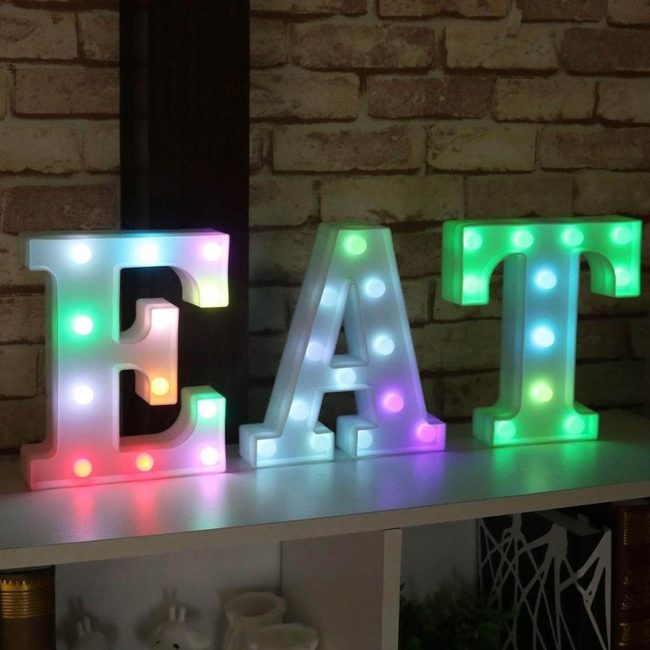 Multicolor Led Letter Light Show