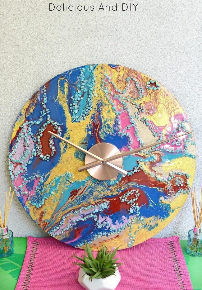 Multicolor Clock On Green Table