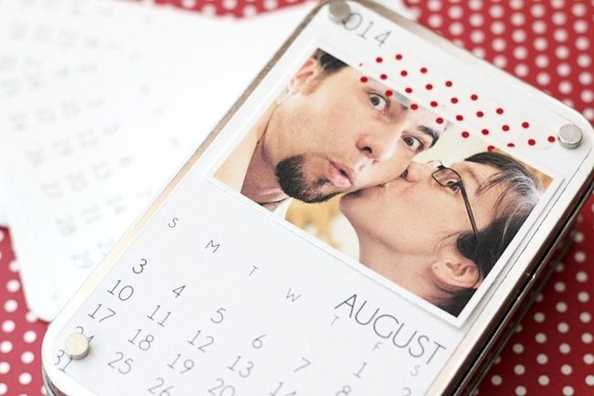 Red August Kiss Calendar