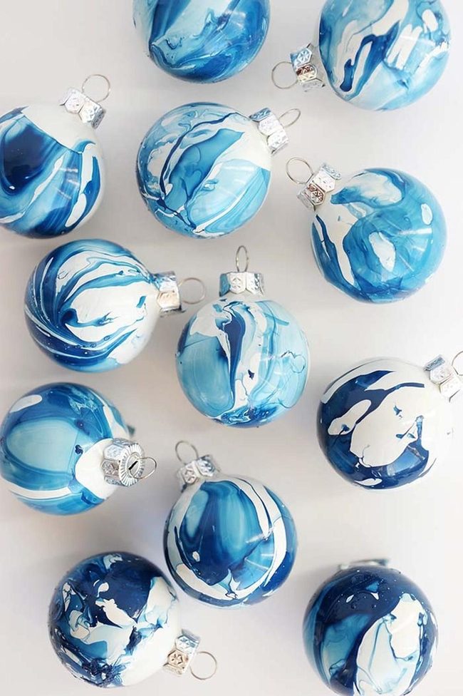 Glass Orbs With Swirling Paint Designs