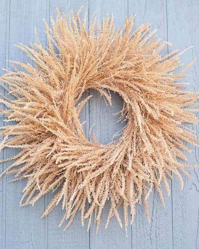 Dried Grass Silhouettes In Gold