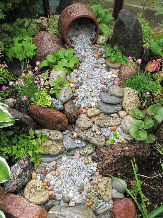 Overturned Pot Scattered Stones