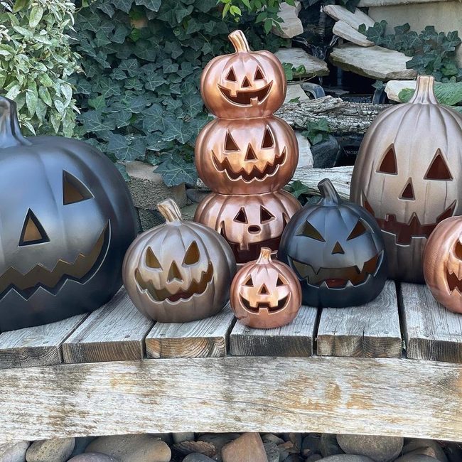 Metallic Pumpkins Modern Halloween