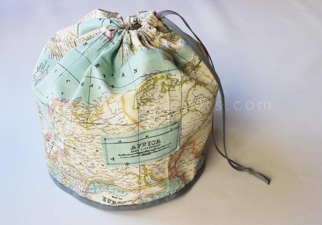 Vintage Map Printed Canvas Bags
