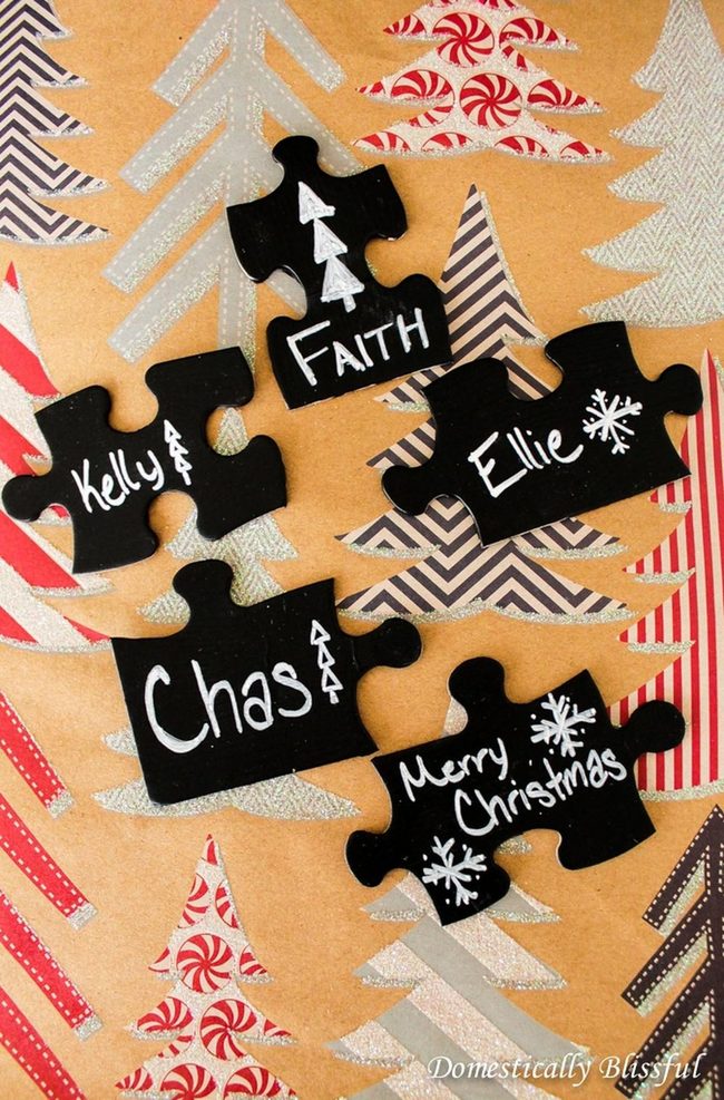 Personalized Winter Puzzle Pieces