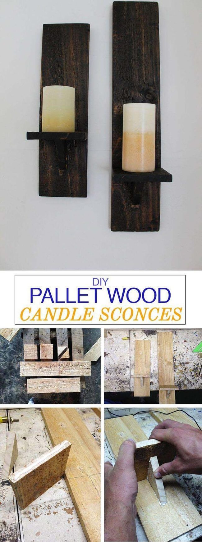Reclaimed Wood Candle Sconces
