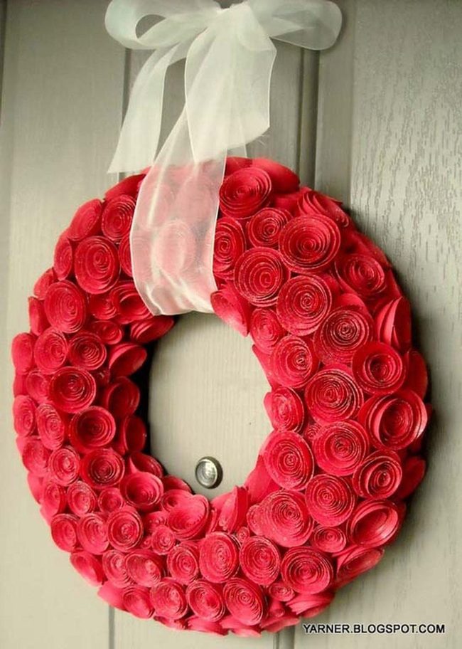 Deep Red Rose Wreath