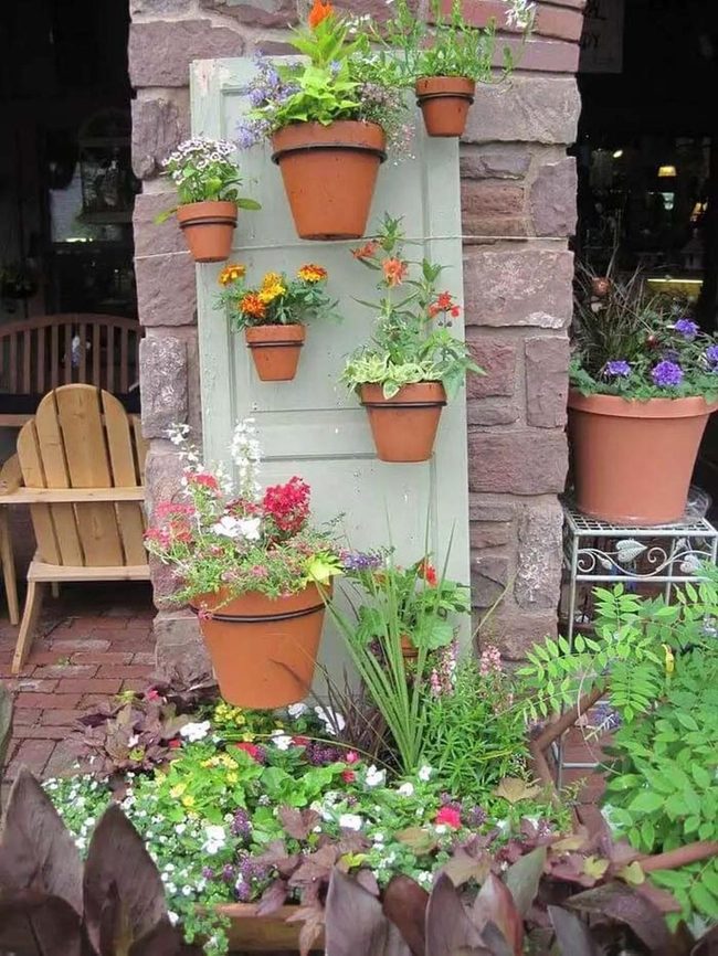 Painted Doors Living Plant Wall