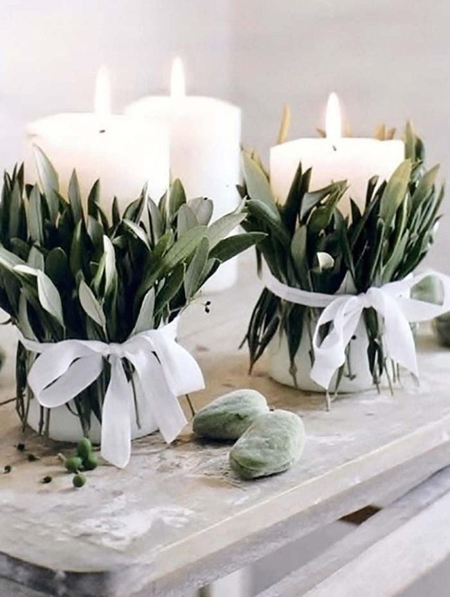 Green Eucalyptus Candlelight Statement
