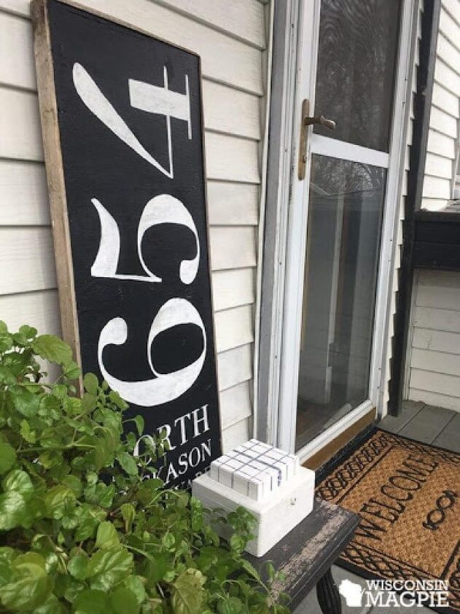 Black Metal House Numbers Display