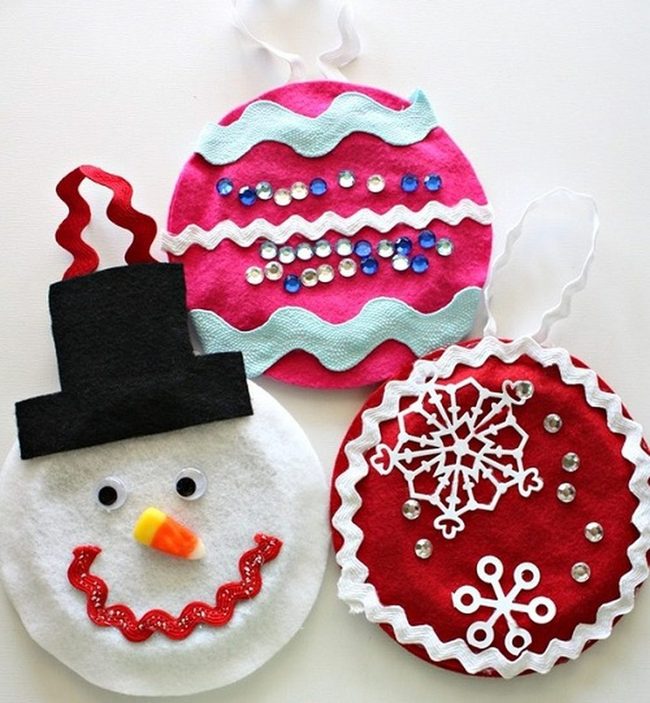 Glittering Jar Lid Ornaments