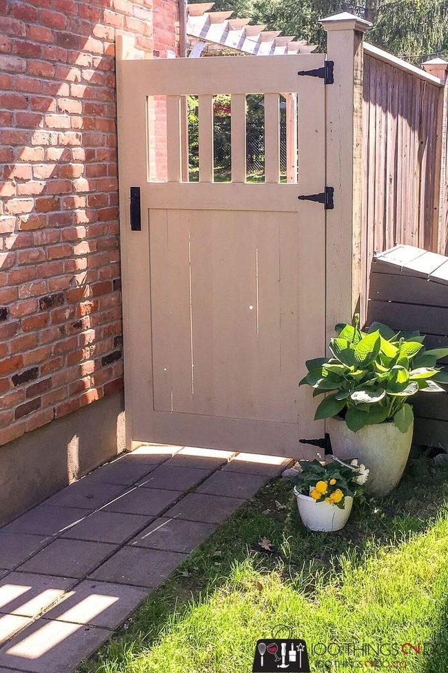 Weathered Wood Gate With Peek Window