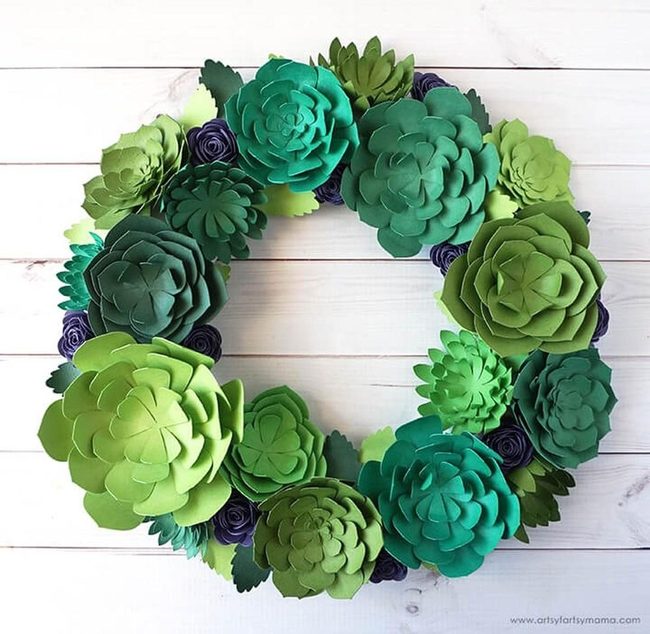 Green Paper Succulents Never Fade