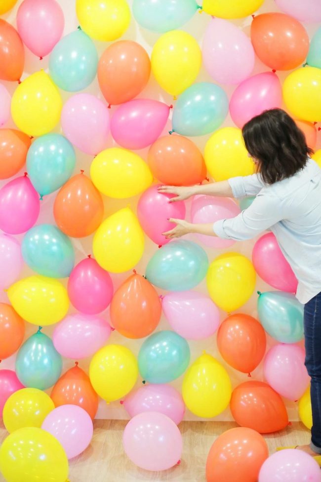 Colorful Balloons Fill Entire Wall