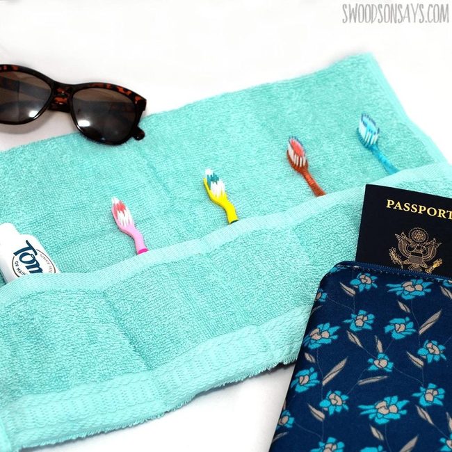 Turquoise Toothbrush Holders Travel Kit